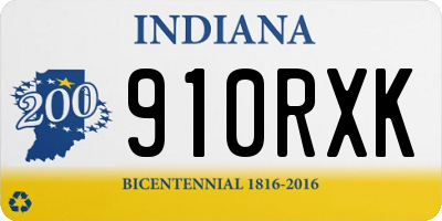 IN license plate 910RXK