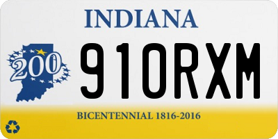 IN license plate 910RXM
