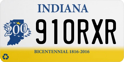 IN license plate 910RXR