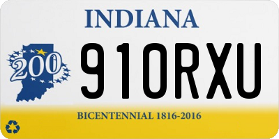 IN license plate 910RXU