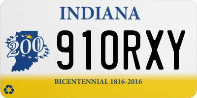 IN license plate 910RXY