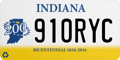 IN license plate 910RYC