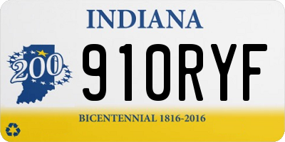 IN license plate 910RYF