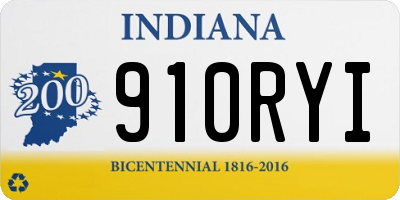 IN license plate 910RYI