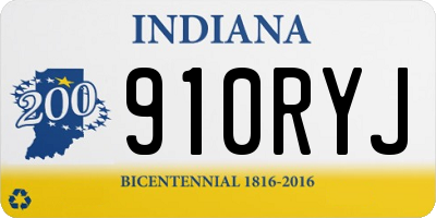 IN license plate 910RYJ