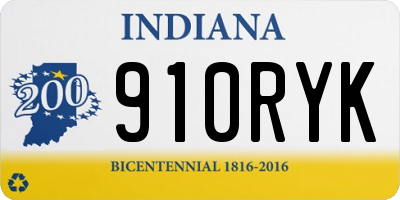 IN license plate 910RYK