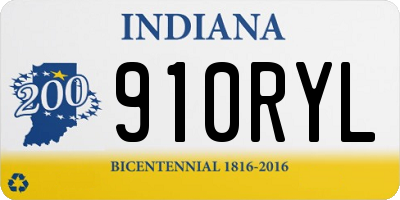 IN license plate 910RYL