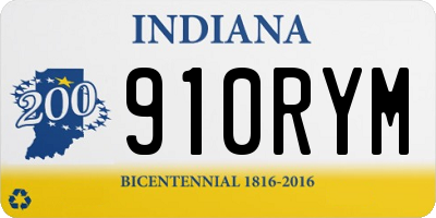 IN license plate 910RYM