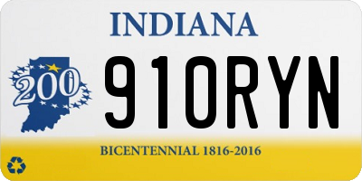 IN license plate 910RYN