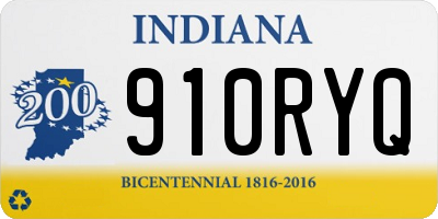 IN license plate 910RYQ
