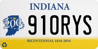 IN license plate 910RYS