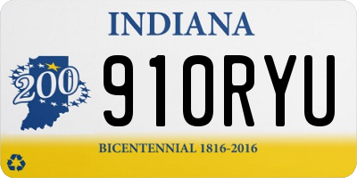 IN license plate 910RYU