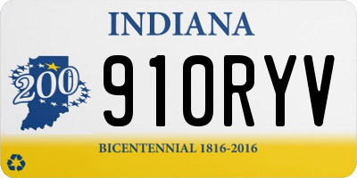 IN license plate 910RYV