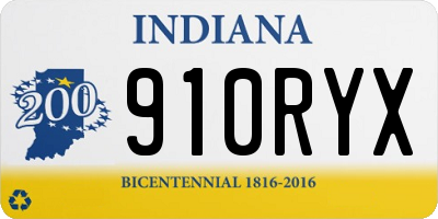 IN license plate 910RYX