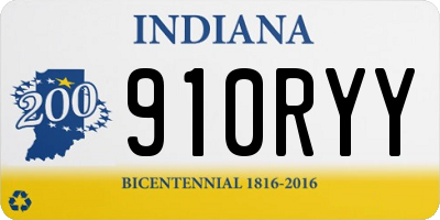 IN license plate 910RYY
