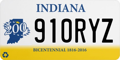 IN license plate 910RYZ