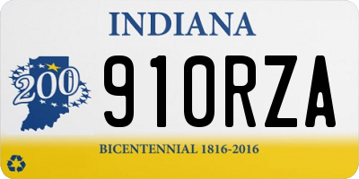 IN license plate 910RZA