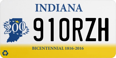 IN license plate 910RZH