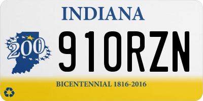 IN license plate 910RZN