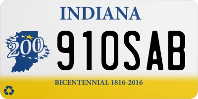 IN license plate 910SAB