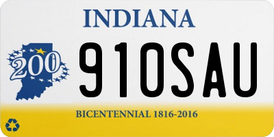 IN license plate 910SAU