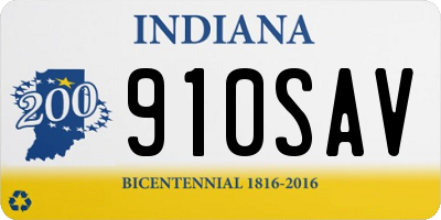 IN license plate 910SAV