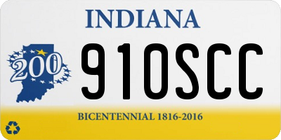 IN license plate 910SCC