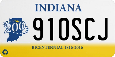 IN license plate 910SCJ