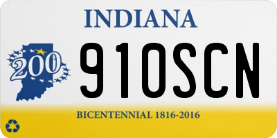 IN license plate 910SCN
