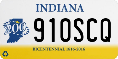 IN license plate 910SCQ
