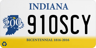 IN license plate 910SCY