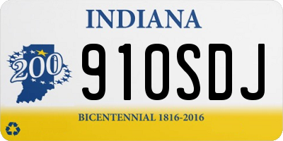 IN license plate 910SDJ