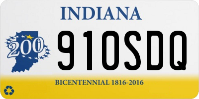IN license plate 910SDQ