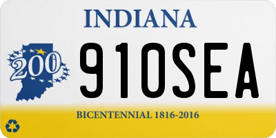 IN license plate 910SEA