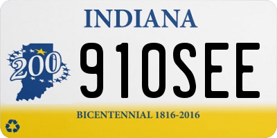 IN license plate 910SEE
