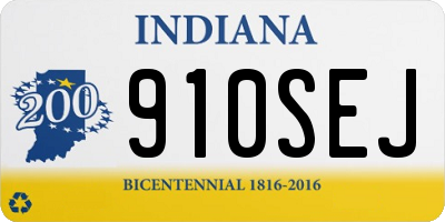 IN license plate 910SEJ