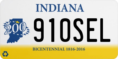 IN license plate 910SEL