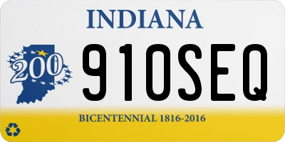 IN license plate 910SEQ