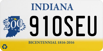 IN license plate 910SEU