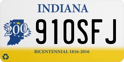 IN license plate 910SFJ