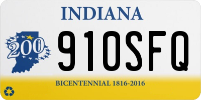 IN license plate 910SFQ