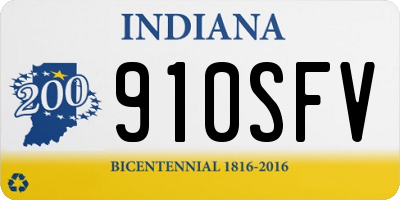 IN license plate 910SFV