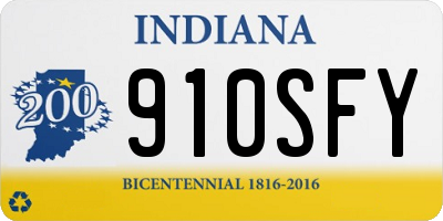IN license plate 910SFY