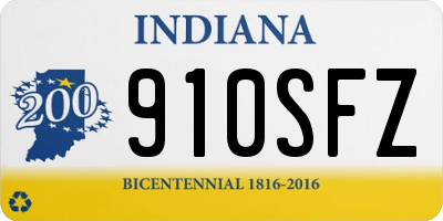 IN license plate 910SFZ