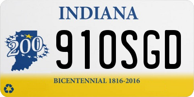 IN license plate 910SGD