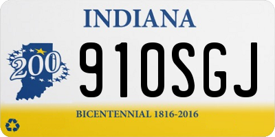 IN license plate 910SGJ