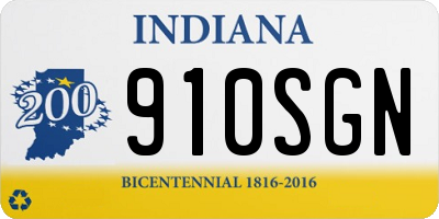 IN license plate 910SGN