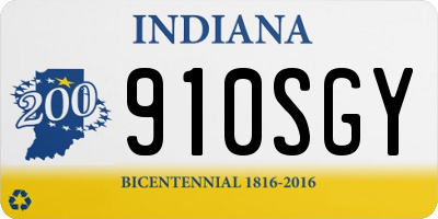 IN license plate 910SGY