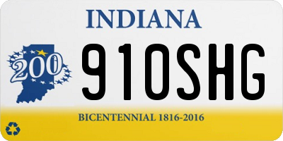 IN license plate 910SHG