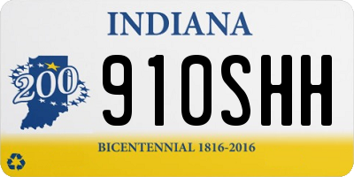 IN license plate 910SHH